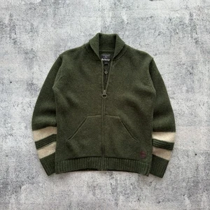 Barbour Arnison Zip Wool Sweater THRU Olive Size L - Picture 1 of 13
