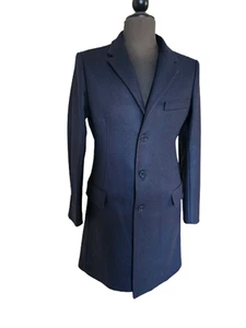 Elegante abrigo de negocios hecho en Italia para hombre lana cachemir 3 colores S 3XL - Imagen 1 de 30