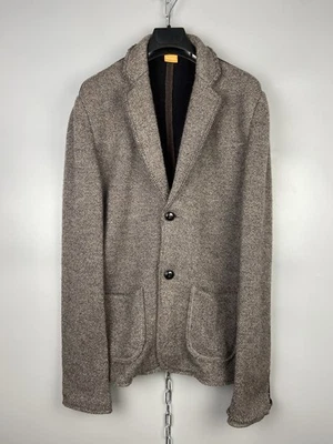 Hugo Boss Mens Merino Wool Knit Button Brown Casual Blazer Jacket Size M - Image 1 of 4