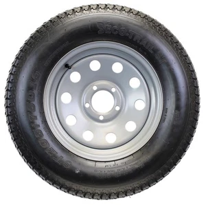 Trailer Tire On Rim ST205/75D15 F78-15 205/75-15 LRC 5 Lug Wheel Silver Mod - Bild 1 von 9