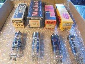 PAQUETE RODANTE TUBO EZ90 6X4 NOS DE CUATRO TUBOS VÁLVULAS NUEVOS STOCK ANTIGUO VINTAGE - Imagen 1 de 9