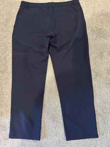 FootJoy FJ Navy Flat Front Polyester Spandex Golf Pants Mens Size 36X30 - Picture 1 of 4