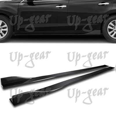 Falda lateral universal aspecto carbono divisores basculantes labio difusor 86" x 4" 6 piezas Foto 1 de 4