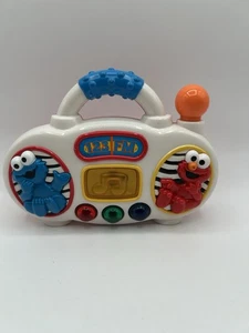 VTG Sesame Street 123 FM Radio Boom Box Elmo Cookie Monster Light Sounds Works - Picture 1 of 8