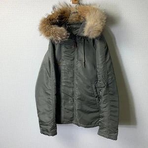 COCK PIT N-3B Flight Jacket M Khaki Insulated Leather - Picture 1 of 12