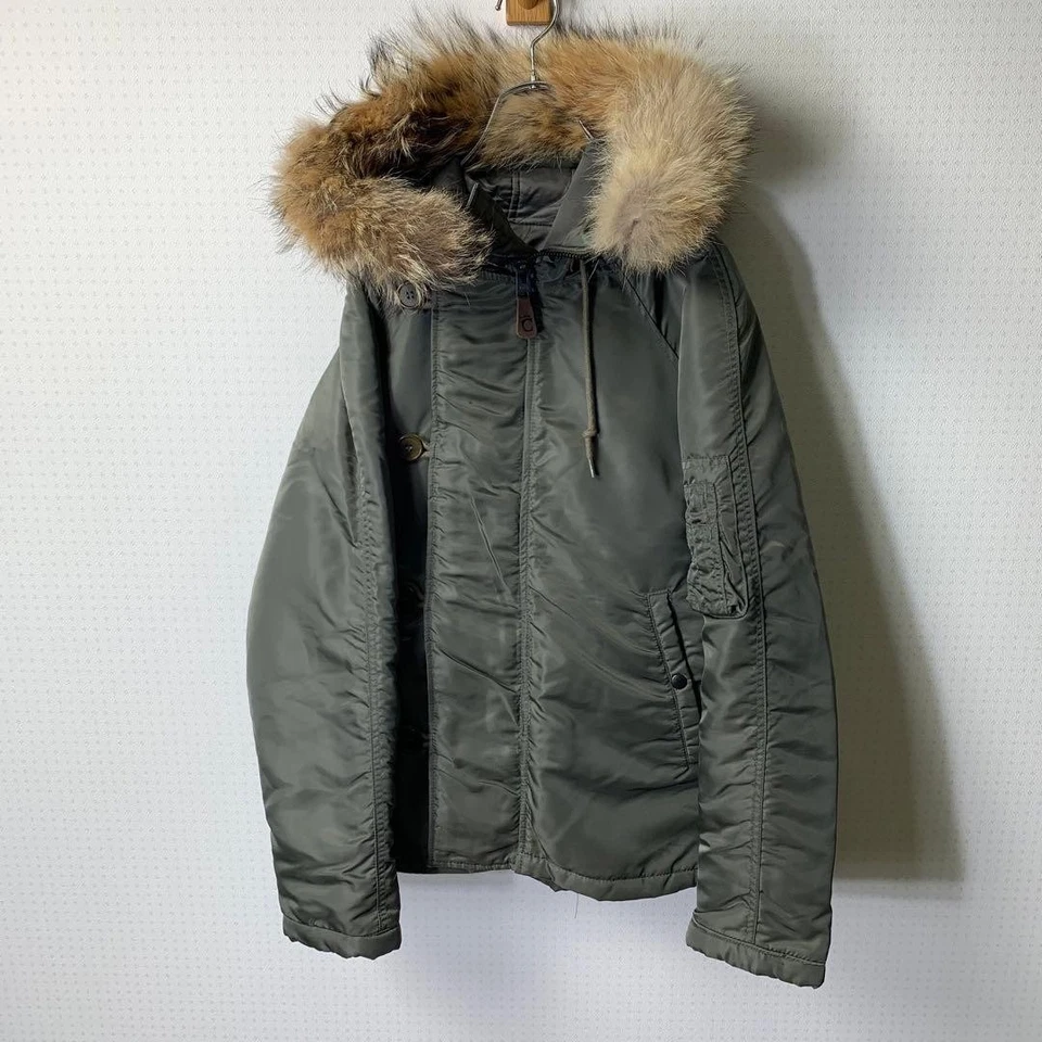 COCK PIT N-3B Flight Jacket M Khaki Insulated Leather - Image 1 of 4