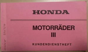 Honda CB400N Serviceheft Kundendienstheft Checkheft nur Übergabeinspektion - Bild 1 von 3