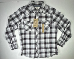 Roebuck & Co Western Pearl Snap Shirt Men’s XL Plaid Long Sleeve NWT Cowboy - Picture 1 of 6
