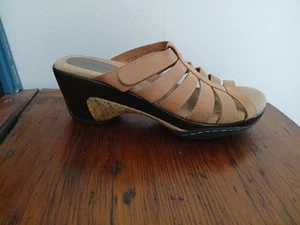 Sandalias de cuña Croft & Barrow Suela (Sense) Ability de cuero bronceado para mujer 9,5 - Imagen 1 de 13