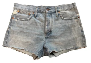 Madewell Damen Gr. 30 Relaxed Denim Shorts Mid Rise Light Wash Cut Off MC640 - Bild 1 von 10
