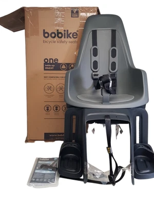 Fahrrad Kindersitz Bobike ONE Maxi Urban Grey Gepäckträger 9-22kg - NEU - Bild 1 von 4