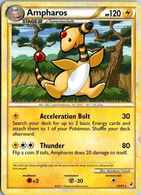 Pokémon TCG - Ampharos - 23/95 - Rare - Call of Legends MP - Image 1 of 2