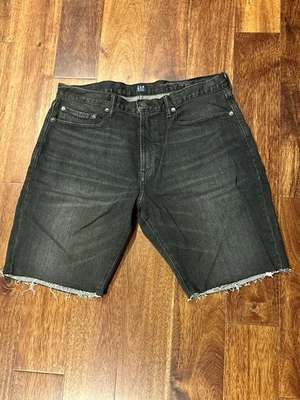 男式 GAP 牛仔短裤 36 码黑色水洗 — 第 1/4 张图片