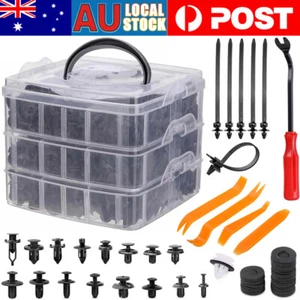 1126PCS Car Body Trim Clips Retainer Bumper Auto Panel Push Plastic Fastener Kit - Picture 1 of 17