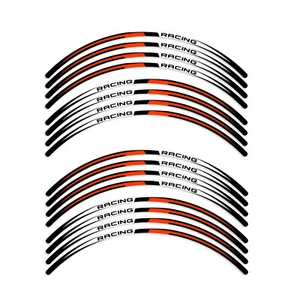 R03B For MV Agusta Brutale 675 2012-2015 Orange Rim Stripes Kit Sticker 14 13 - Picture 1 of 7