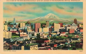 Veduta del quartiere principale degli affari Seattle Washington PC pubblicato 1942 - Foto 1 di 2