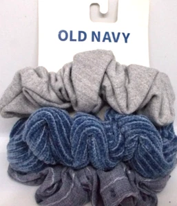 Old Navy 3 pack heavy textured poly scrungies hand wash grey blue - Picture 1 of 1