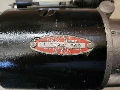 Delco Remy Starter AMC, NASH RAMBLER 1956-1958 # 1107647 7G9 FECHA CODIFICADA Foto 1 de 4