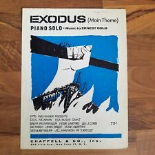 1960 Exodus Main Theme Piano Solo Ernest Gold Vintage SHEET MUSIC c1