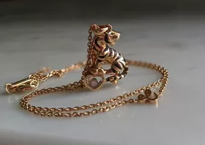 Authentische Chopard limitierte Auflage Tiger Happy Diamant Halskette 18k PG ... - Bild 1 von 11