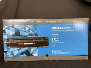 New Office Depot Black Toner Cartridge Replaces HP 15A - Picture 1 of 3