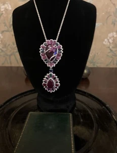 Large Luxury Platinum Ruby Multi Gemstone Pendant Made in Monaco 2024 - Picture 1 of 21