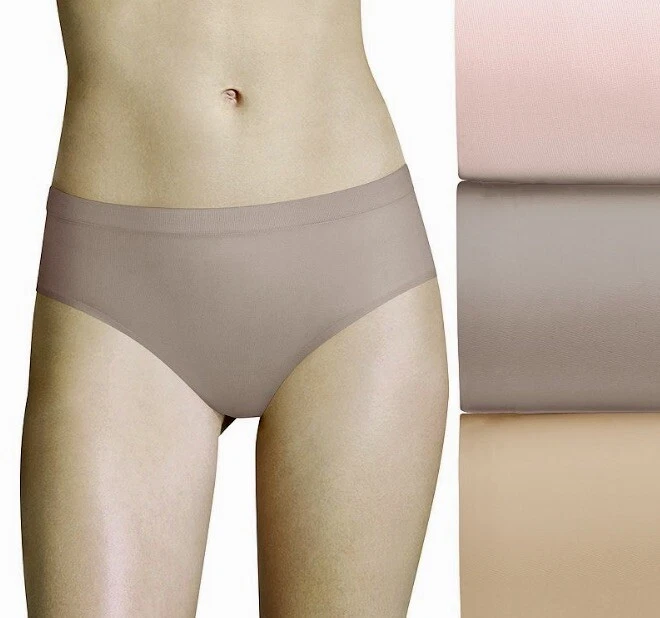 BALI Comfort Revolution Easylite Seamless 3 Pk Hipster Panty Nude Womens M L 2XL - Image 1 of 4