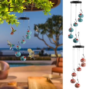 Charming Wind Chimes Hummingbird Feeders Window Hang Bird Feeders Bird Seed New - Picture 1 of 25