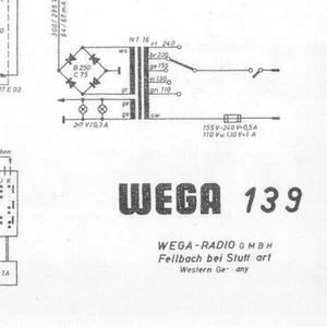 Wega Service Schaltplan für RF 139 Copy - Picture 1 of 1