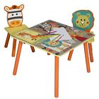 Kindertisch mit 2 Stühle Kindersitzgruppe Holz Tischgruppe für Kinder Vorschüler