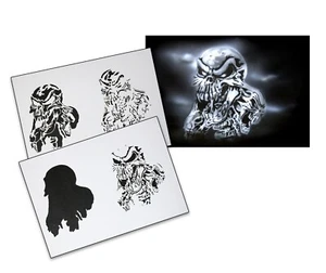 AS-092 skull step by step stencil template acrylic airbrush spray wall paint - Picture 1 of 1