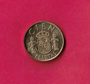 SPAIN SPANISH KM826 1983 UNCIRCULATED-BU UNC THICK 100 PESETAS KEY DATE COIN - Picture 1 of 1