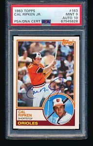 1983 Topps Signed Autographed CAL RIPKEN JR. #163 PSA 9 Auto 10 - 1/5 Highest - Picture 1 of 2