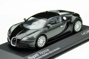 Bugatti Veyron 16.4 Year 2005-2015, Black/Grey Metallic, Minichamps Model 1:43 - Picture 1 of 6