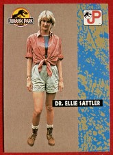 JURASSIC PARK - Card #12 - Ellie Sattler (Laura Dern) - TOPPS 1993