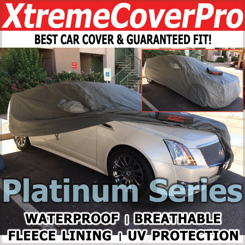 2017 2018 2019 CADILLAC CTS CTS-V WATERPROOF CAR COVER W/MIRRORPOCKET GREY - Image 1 of 4