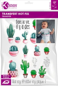 Transfer Thermokleber Kleine Kakteen Farbe A4 - Bild 1 von 2
