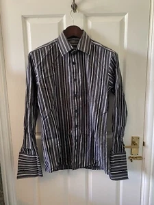Herren Retro Mod-Stil gestreiftes Shirt - Bild 1 von 4