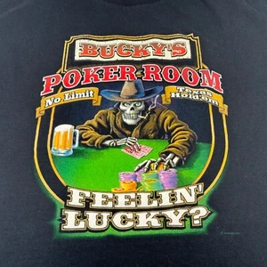 Poker Shirt Erwachsene groß schwarz Texas Hold'em Karten kein Limit Glücksspiel Männer - Bild 1 von 7