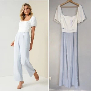 Forever New Sz 14 Marg Square Neck Jumpsuit NEW W Tags - Picture 1 of 6