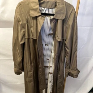 Vintage Rain Cheetahs Trench Coat – Belted – Union Made USA – Size 10 🐆✨ - Picture 1 of 8