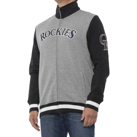 47 Brand Colorado Rockies MLB Full Zip Iconic Track Jacket Mens Size Large B13 Cover