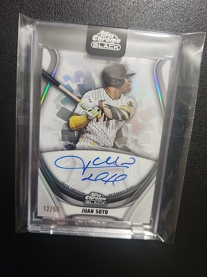 2023 Juan Soto Topps Chrome Black Ivory Auto /50 On Card, Encased - Image 1 of 2