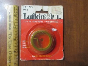 Vintage Lufkin 8 ft. 1/2 inch tape refill - White Clad - USA tools NOS - Picture 1 of 6