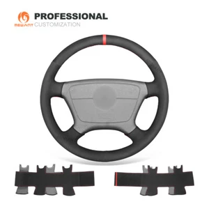Cubierta de volante de gamuza sintética para Mercedes Benz W202 C140 W210 W124 - Imagen 1 de 11