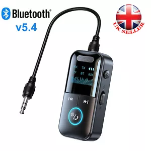 4-in-1 Wireless Bluetooth 5.4 Transmitter Receiver Adapter Audio 3.5mm Jack Aux - Picture 1 of 19
