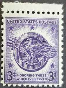 US Stamps 1946 Scott #940 HONORING THOSE WHO HAVE SERVED MNH 3-Cent - Picture 1 of 1