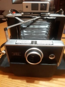 Vintage Polaroid Automatic 250 Land Camera W/ Leather Case - Imagen 1 de 8