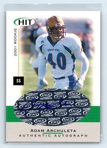 2001 SAGE HIT ADAM ARCHULETA AUTO AUTOGRAPH ROOKIE RC
