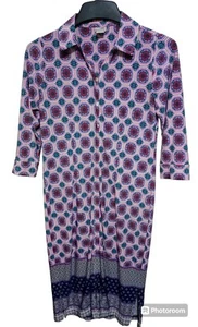 Vestido Camisa Chico's Estampado Medallón Botón Frontal Cambio 0 Pequeño (US 4/6 Pequeño) - Imagen 1 de 4